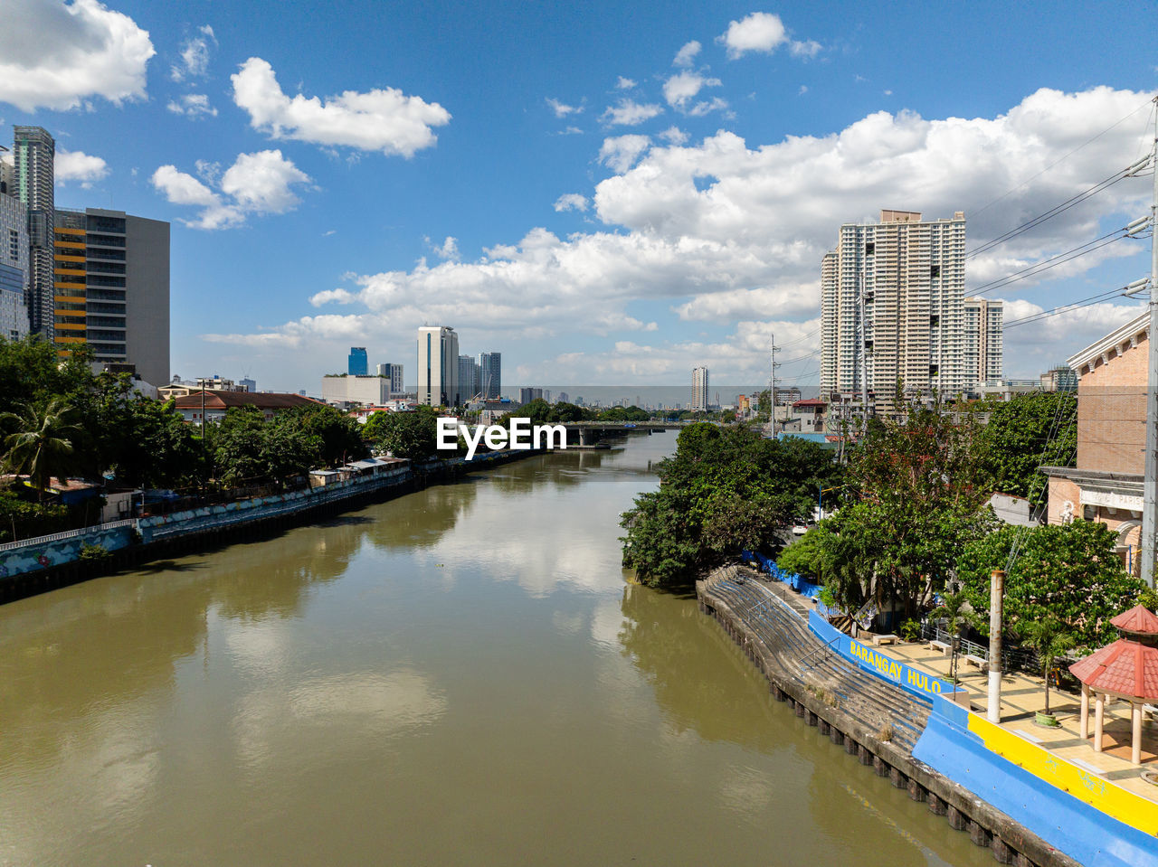 panoramic view of city in background