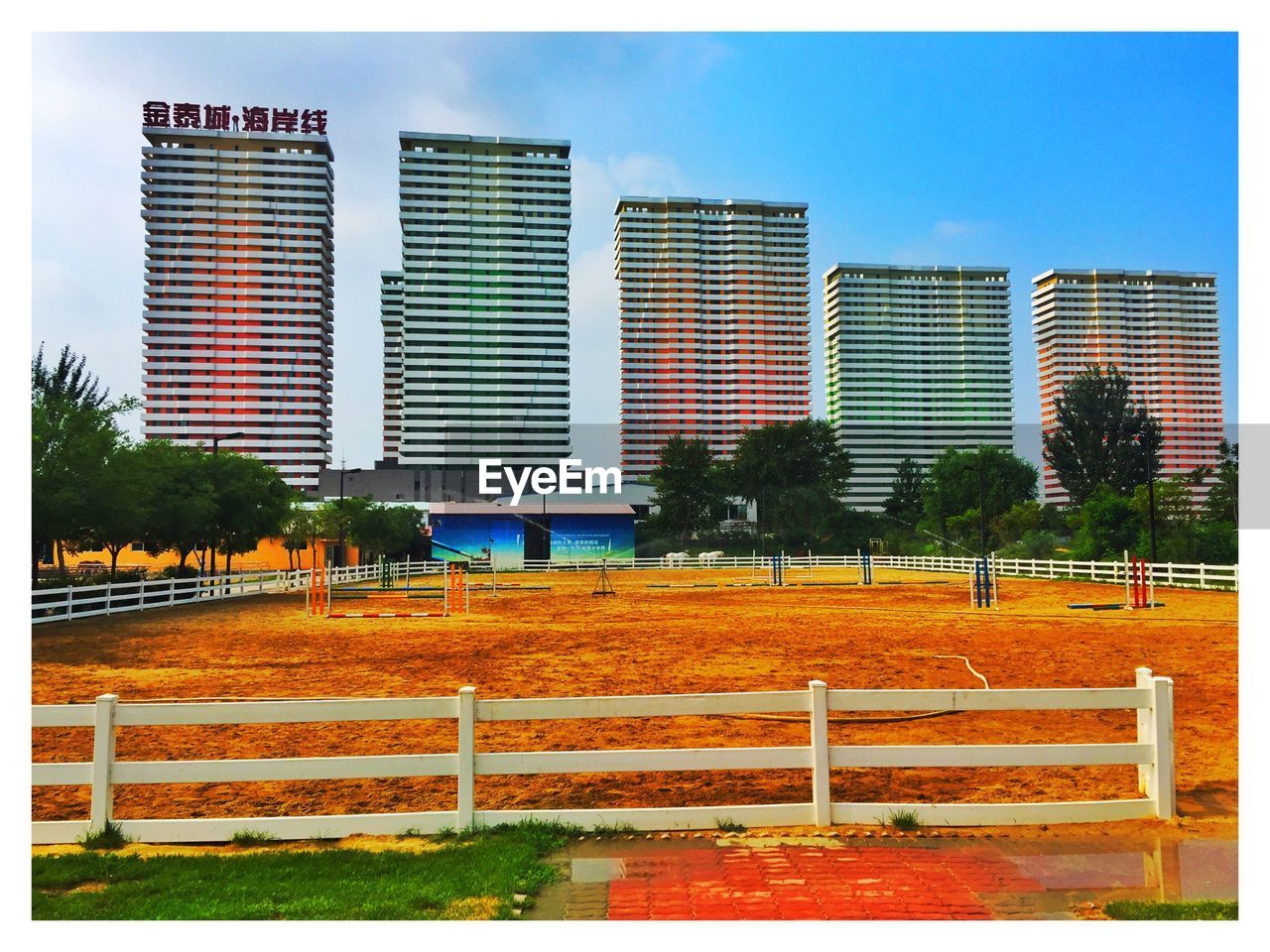 VIEW OF BUILDINGS AGAINST CLEAR SKY