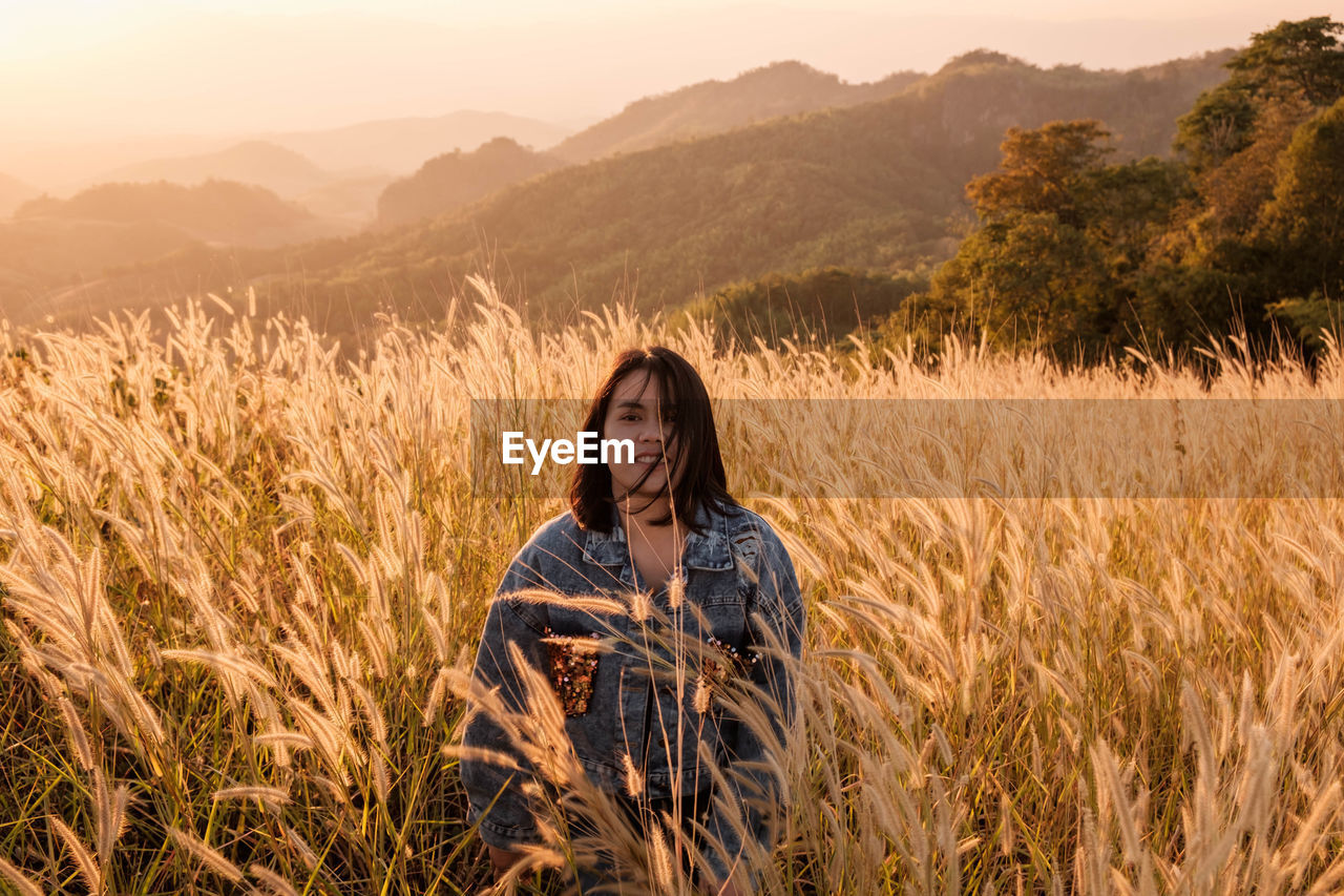 Woman in field