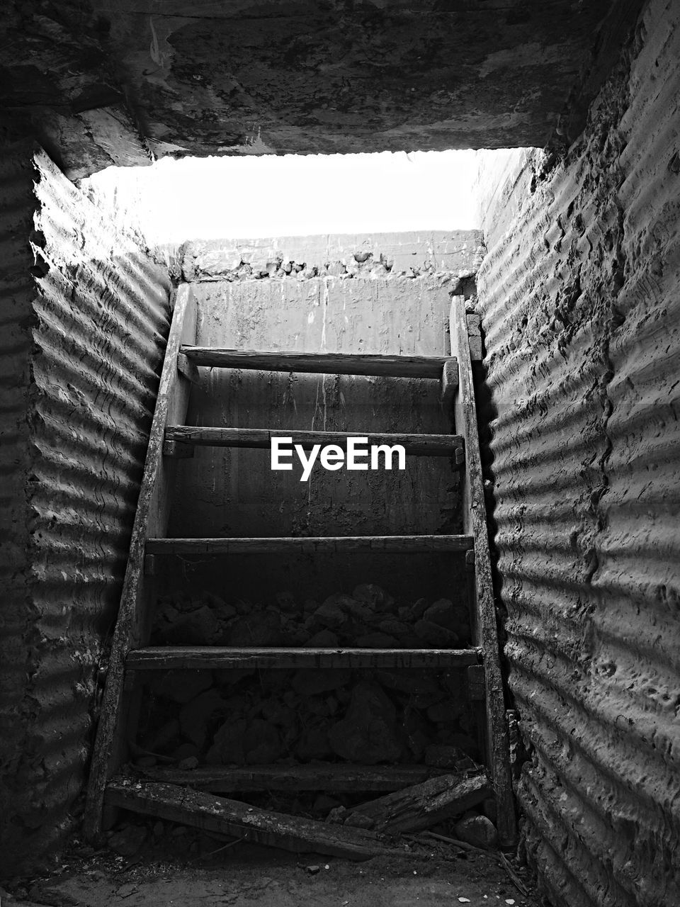 Ladder in abandoned house