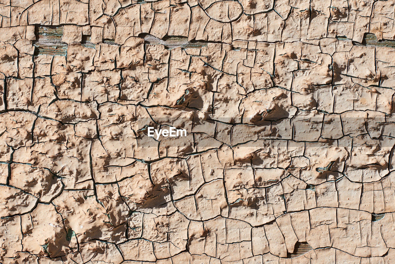 Full frame shot of weathered wall with old paint
