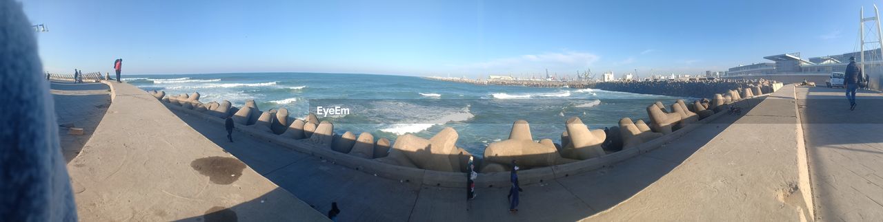 Panoramic view of beach against sky