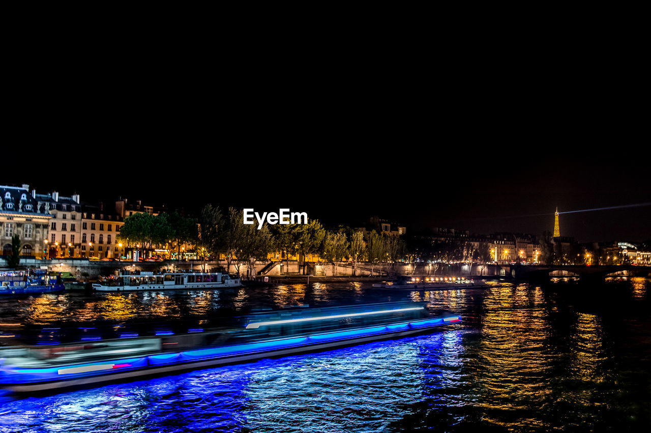 View of illuminated cityscape at night