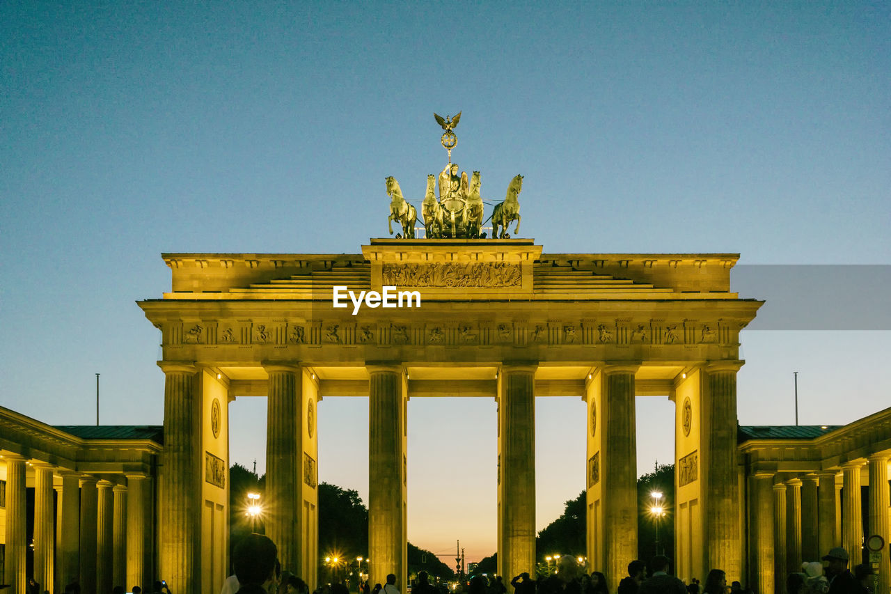 Low angle view of brandenburg gate