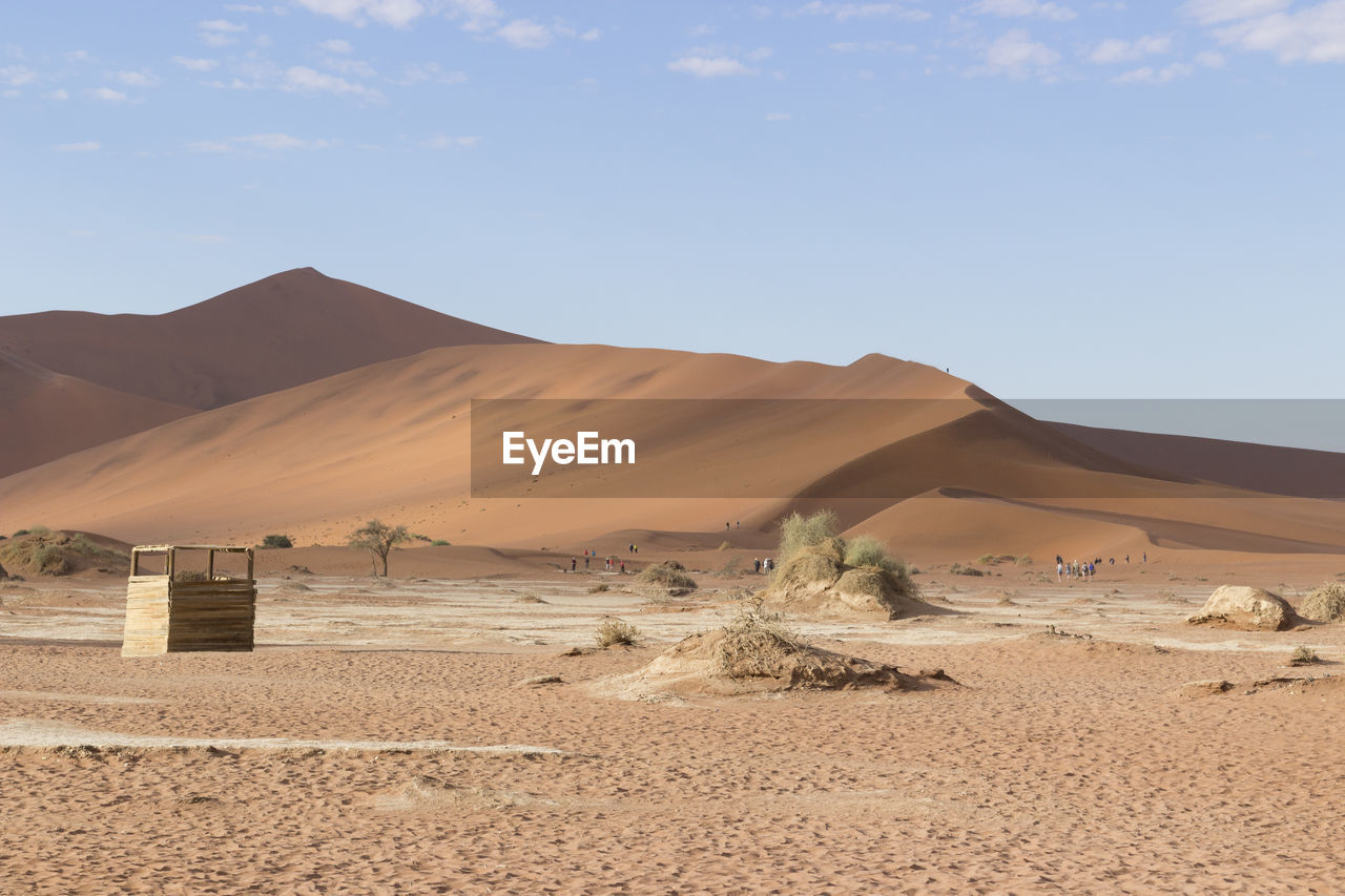 Sand dunes in a desert