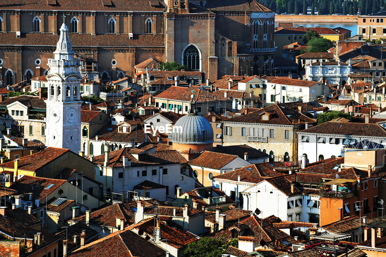 High angle view of cityscape