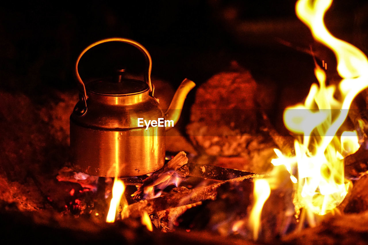 Close-up of burning candles iranian nomadic culture