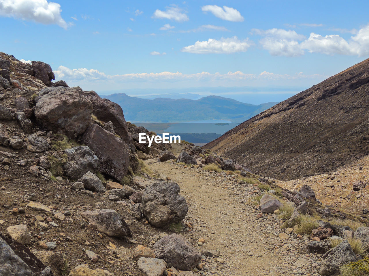 Scenic view of rocky mountains against sky