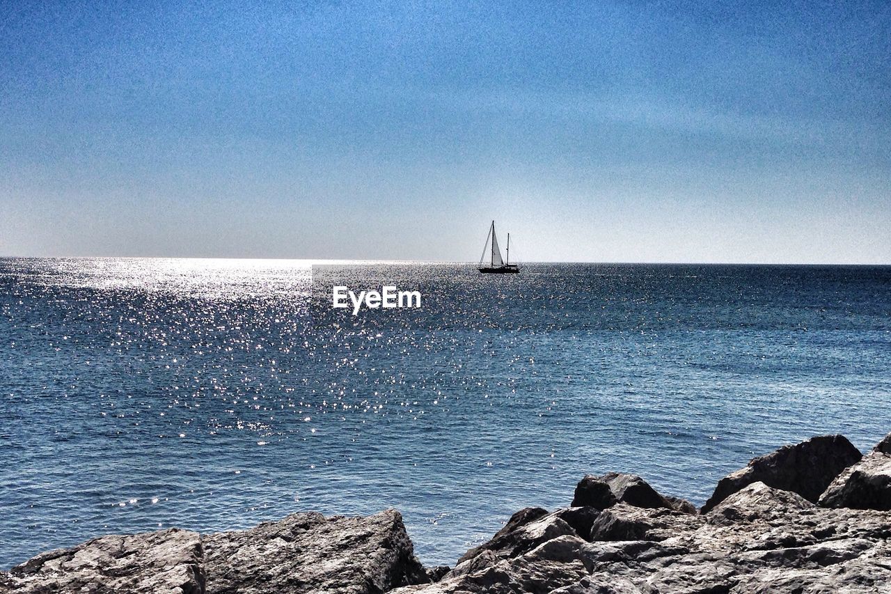 Sailboat in sea