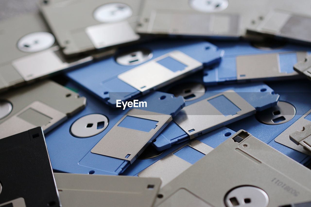 Close-up of floppy disk