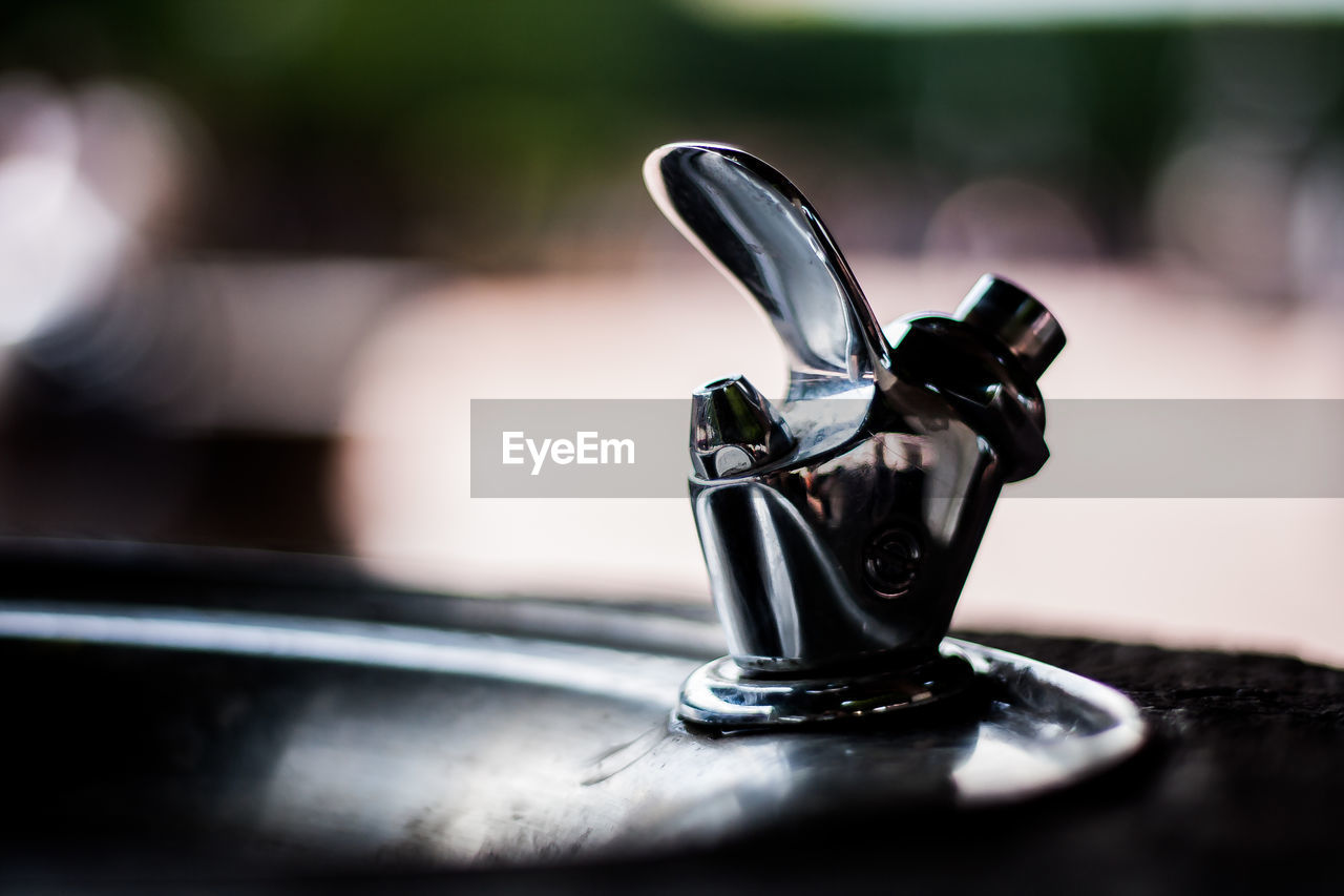 Close up of drinking fountain tap