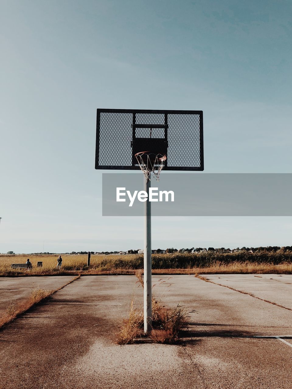 Basketball hoop against sky