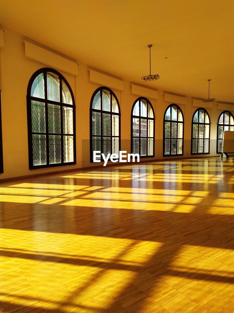 Empty corridor in building