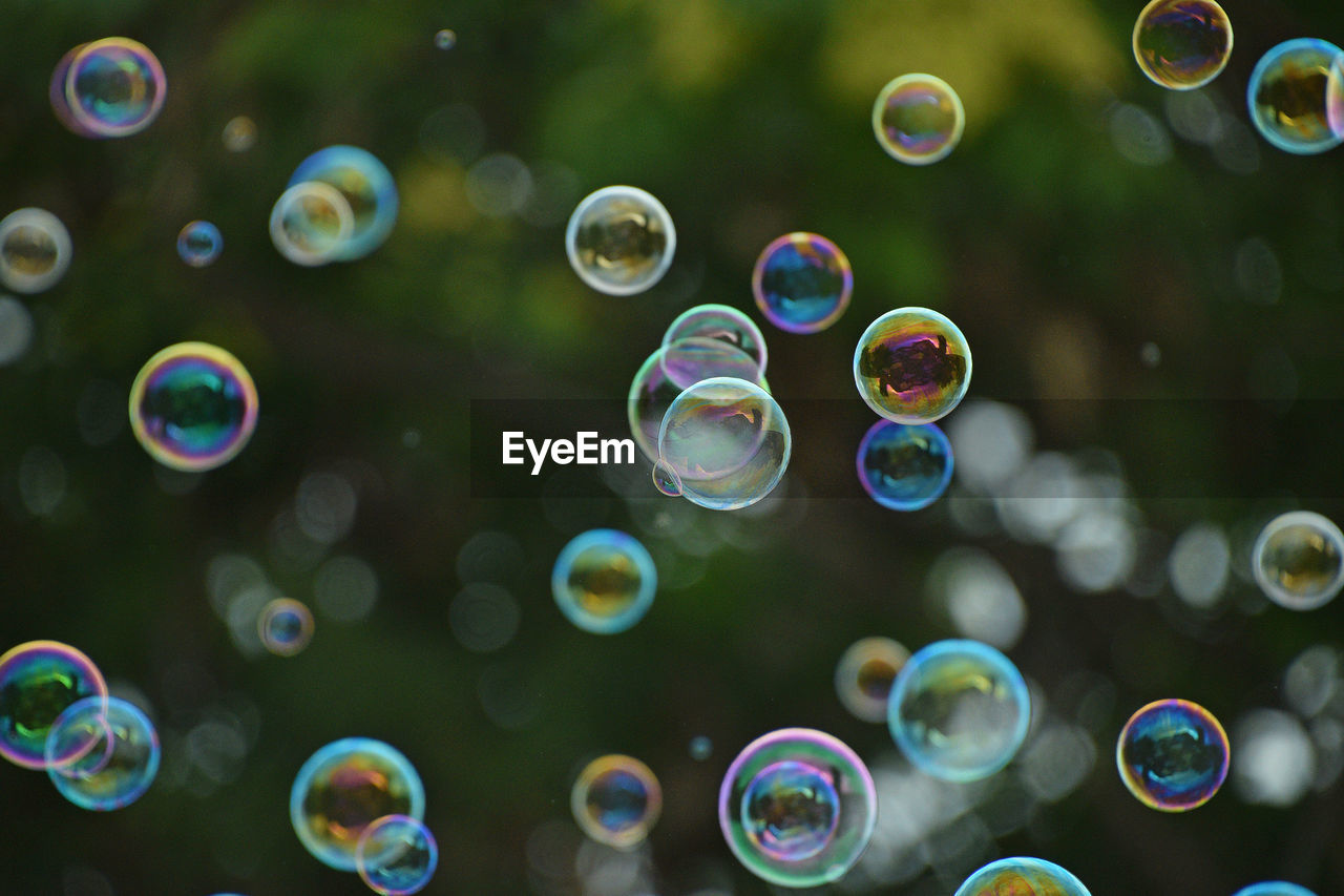 Close-up of bubbles