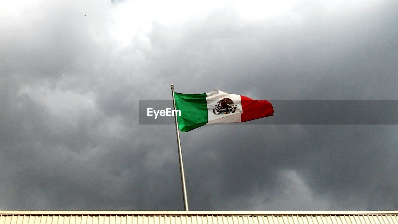 Low angle view of mexican flag