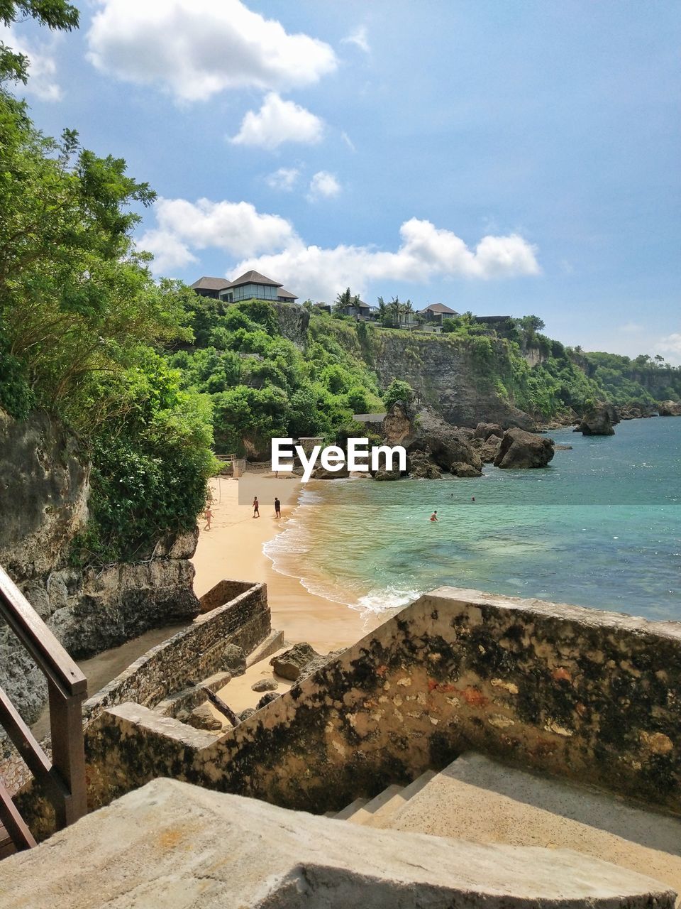 SCENIC VIEW OF SEA AND TREE AGAINST SKY