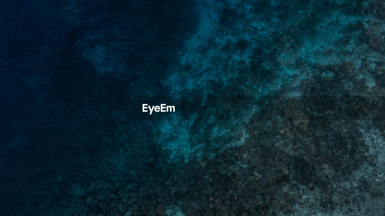 High angle view of ocean floor