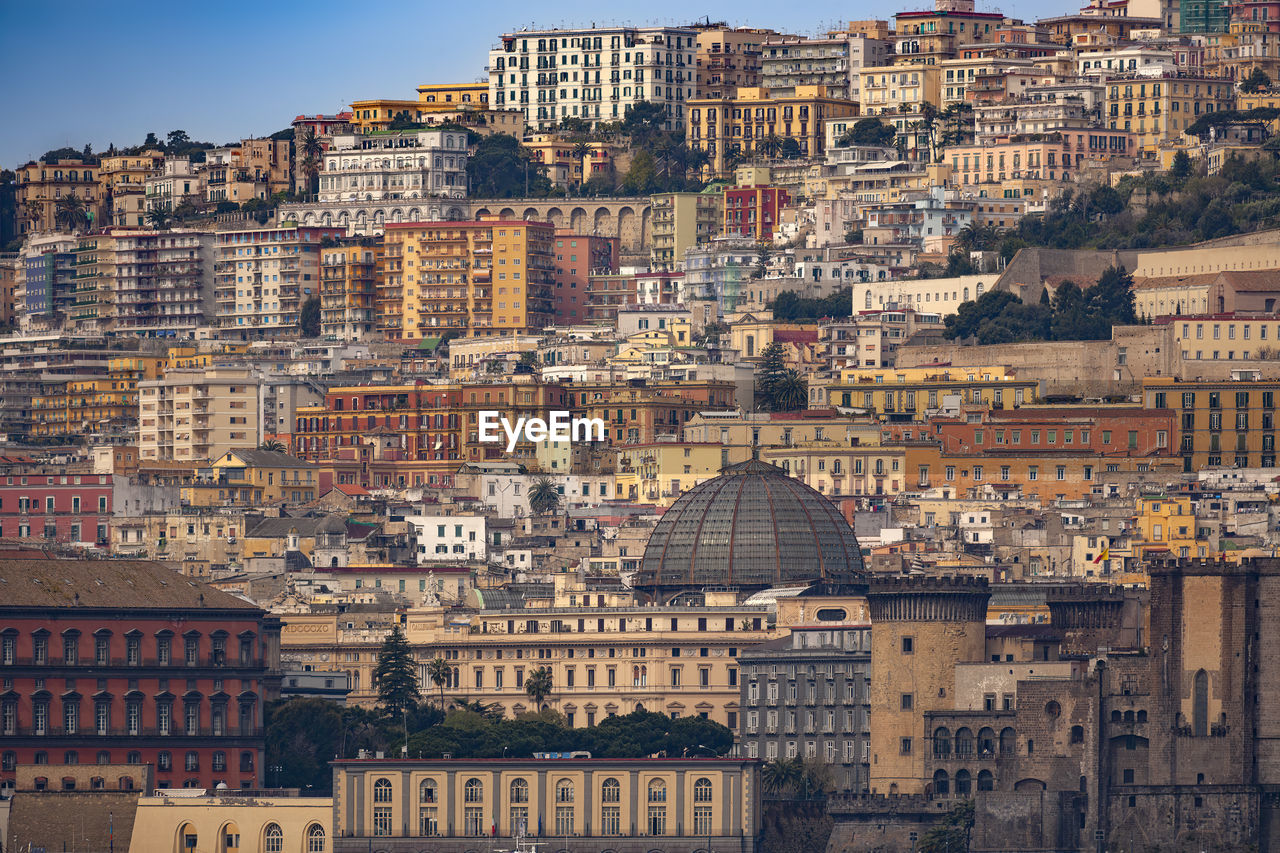Skyline of naples waterfront, italy