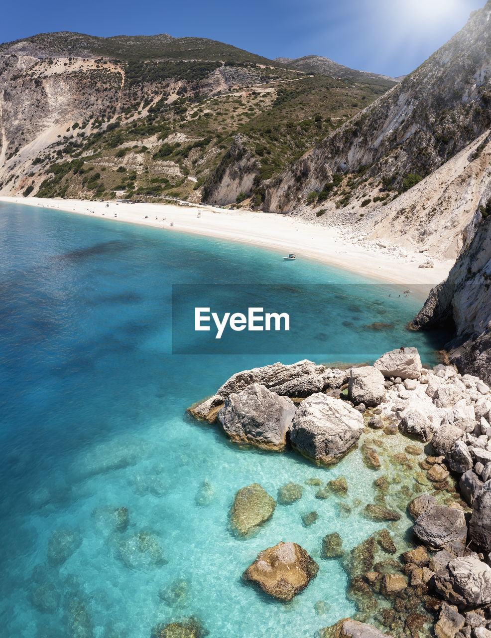 high angle view of sea against sky