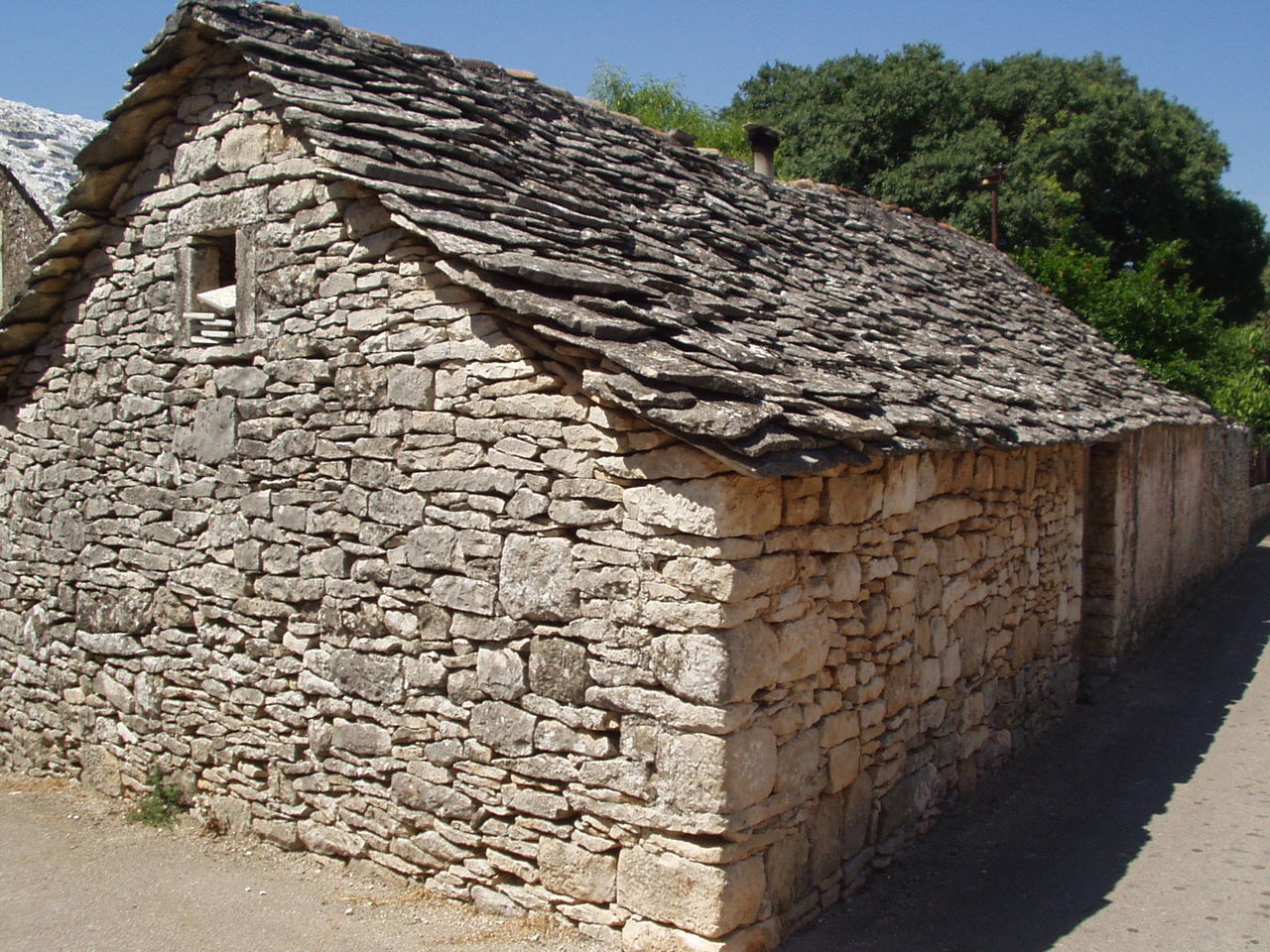 Old stone house in village