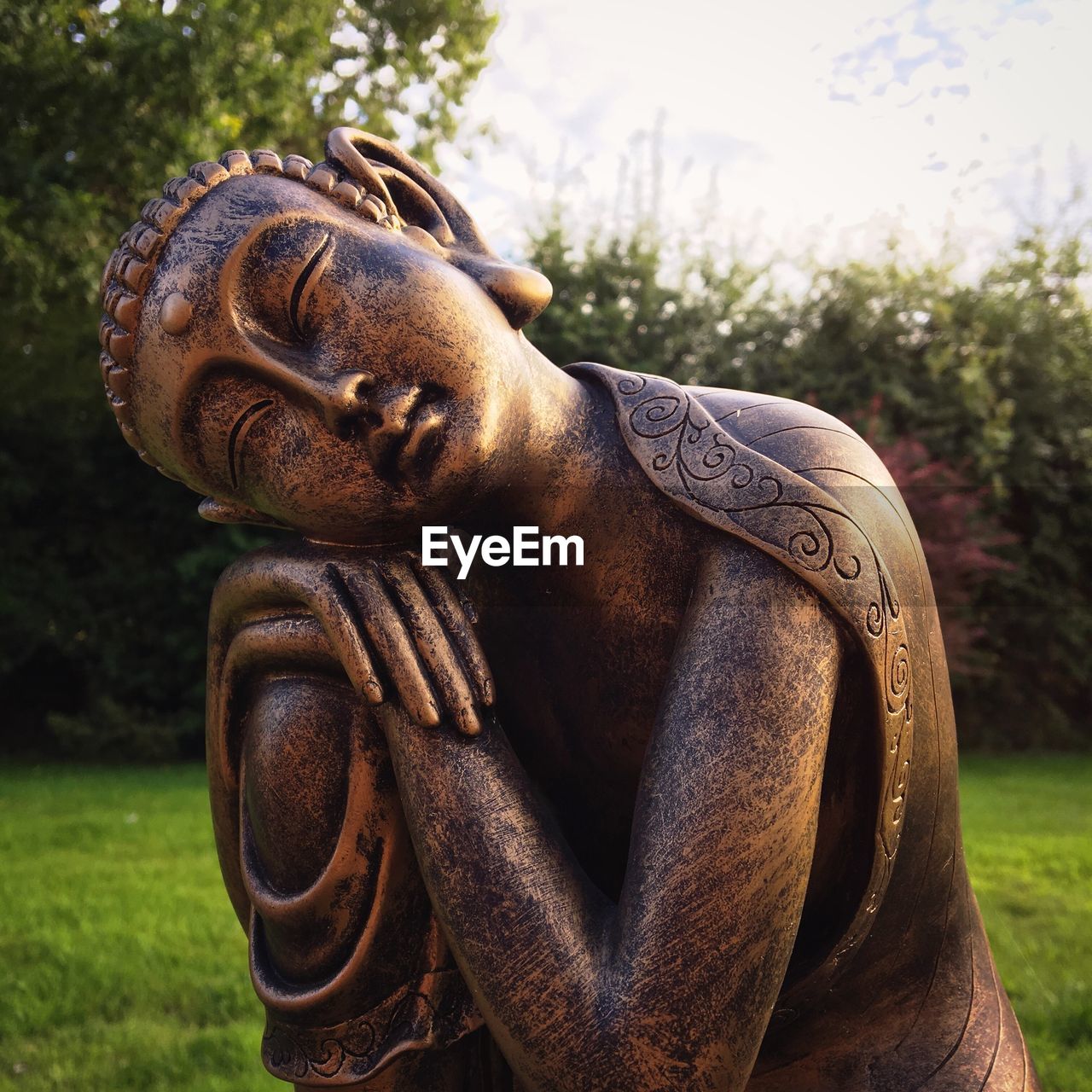 Close-up of statue in park