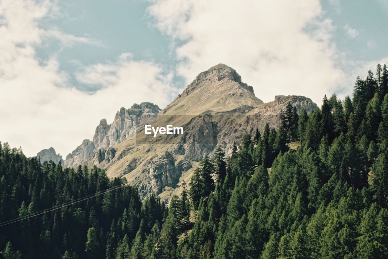 Panoramic view of mountains against sky