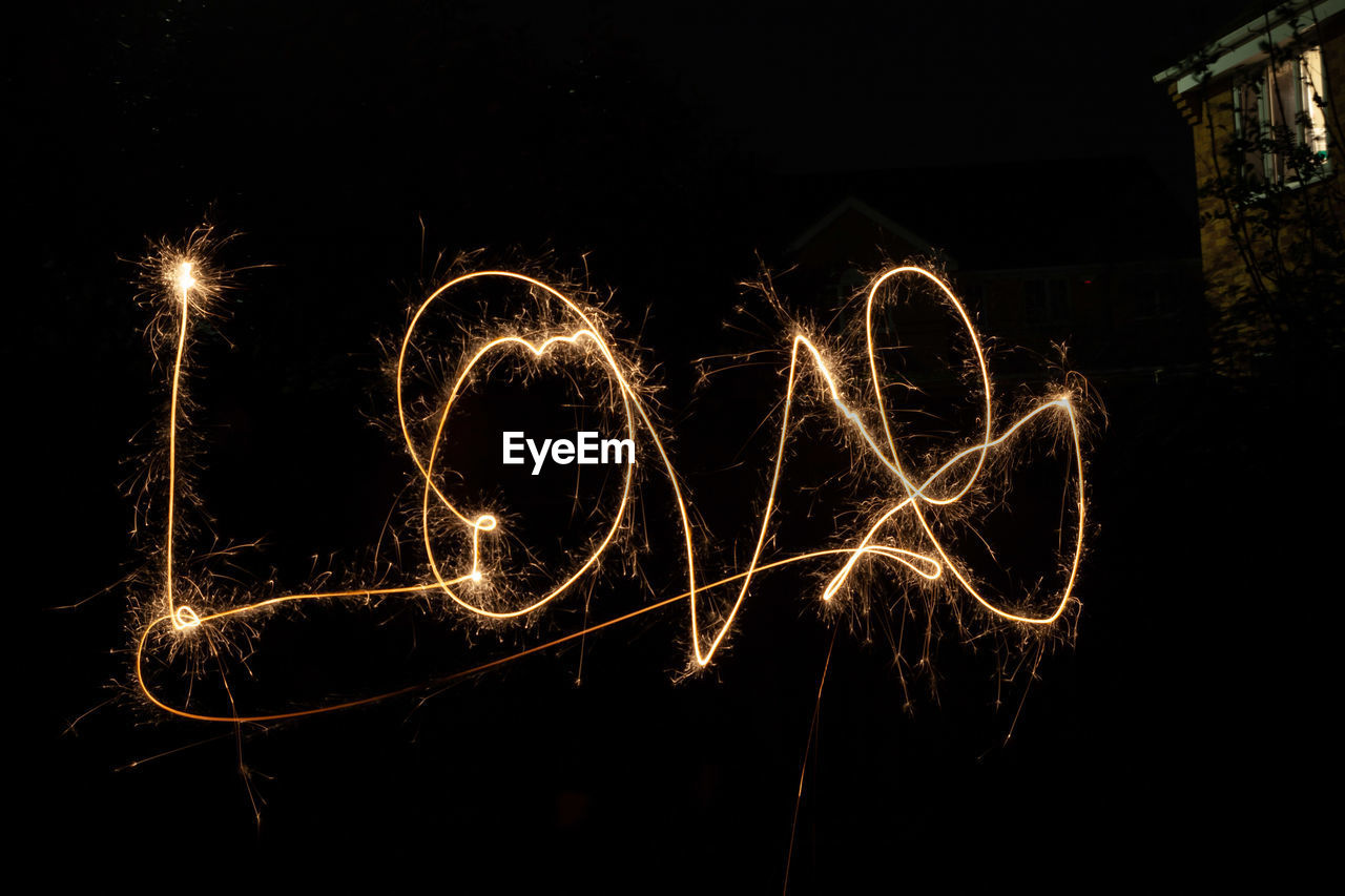 LIGHT PAINTING OF FIREWORK DISPLAY