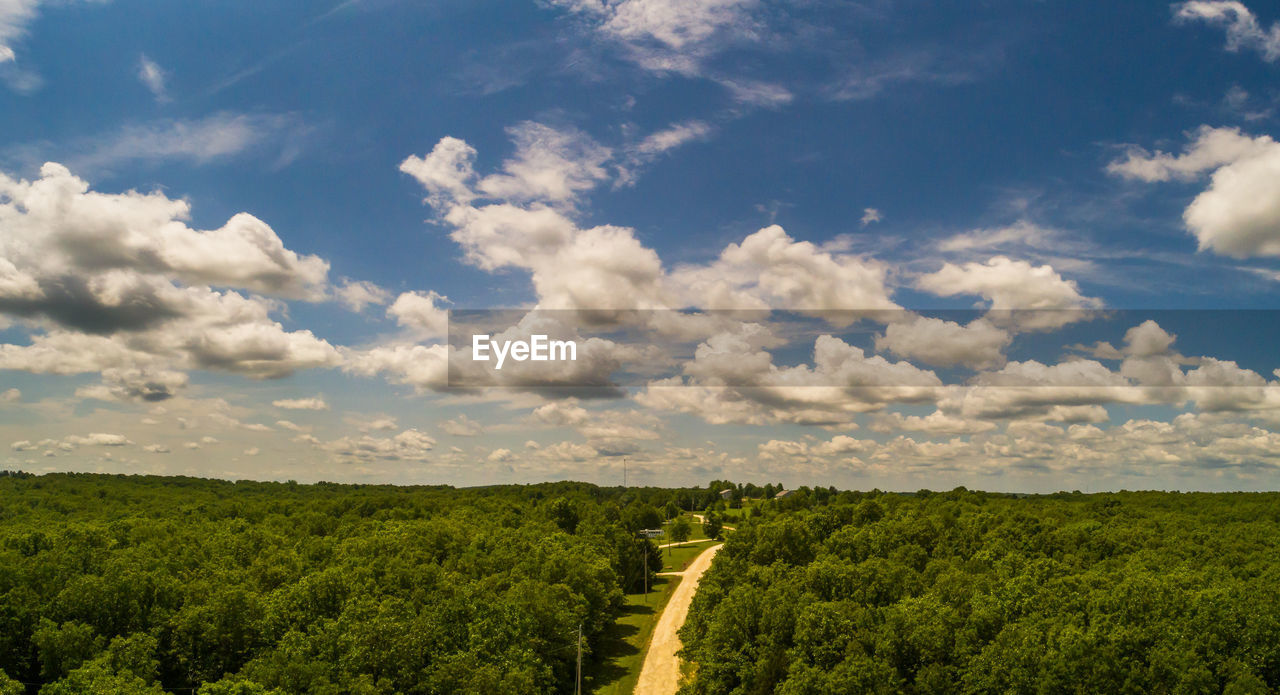 Scenic view of land against sky