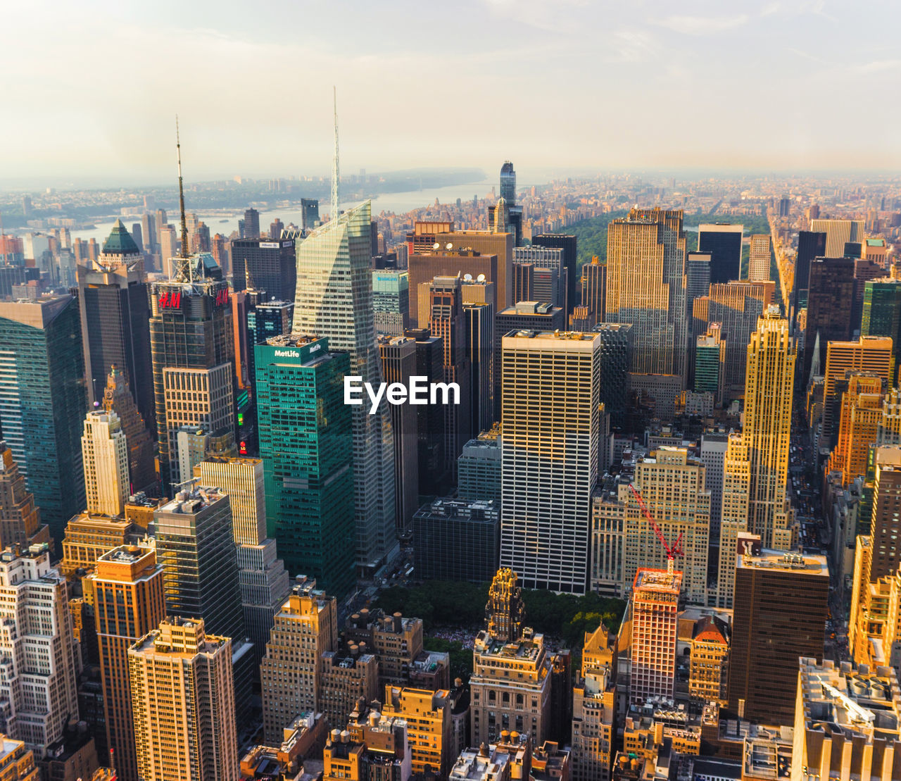 Aerial view of buildings in city