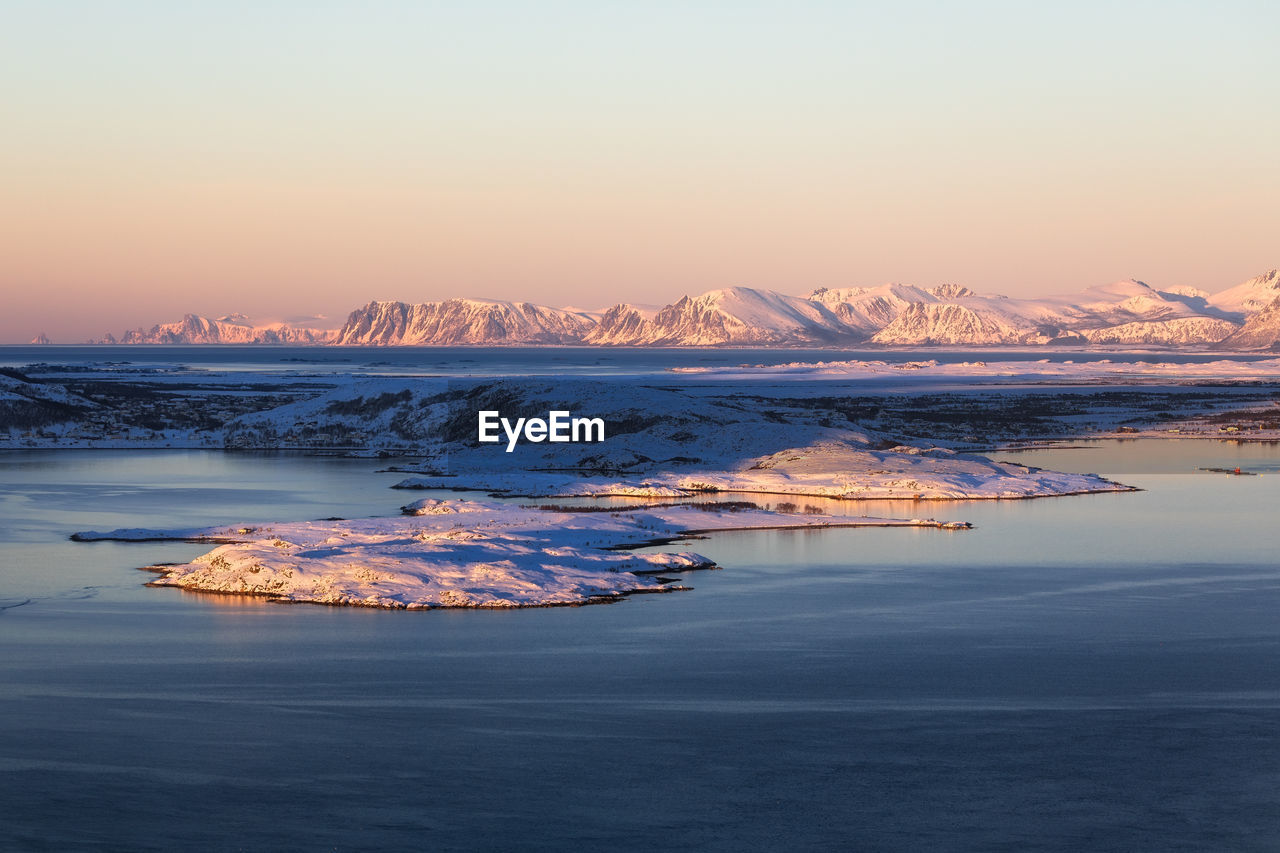 View of frozen sea during winter
