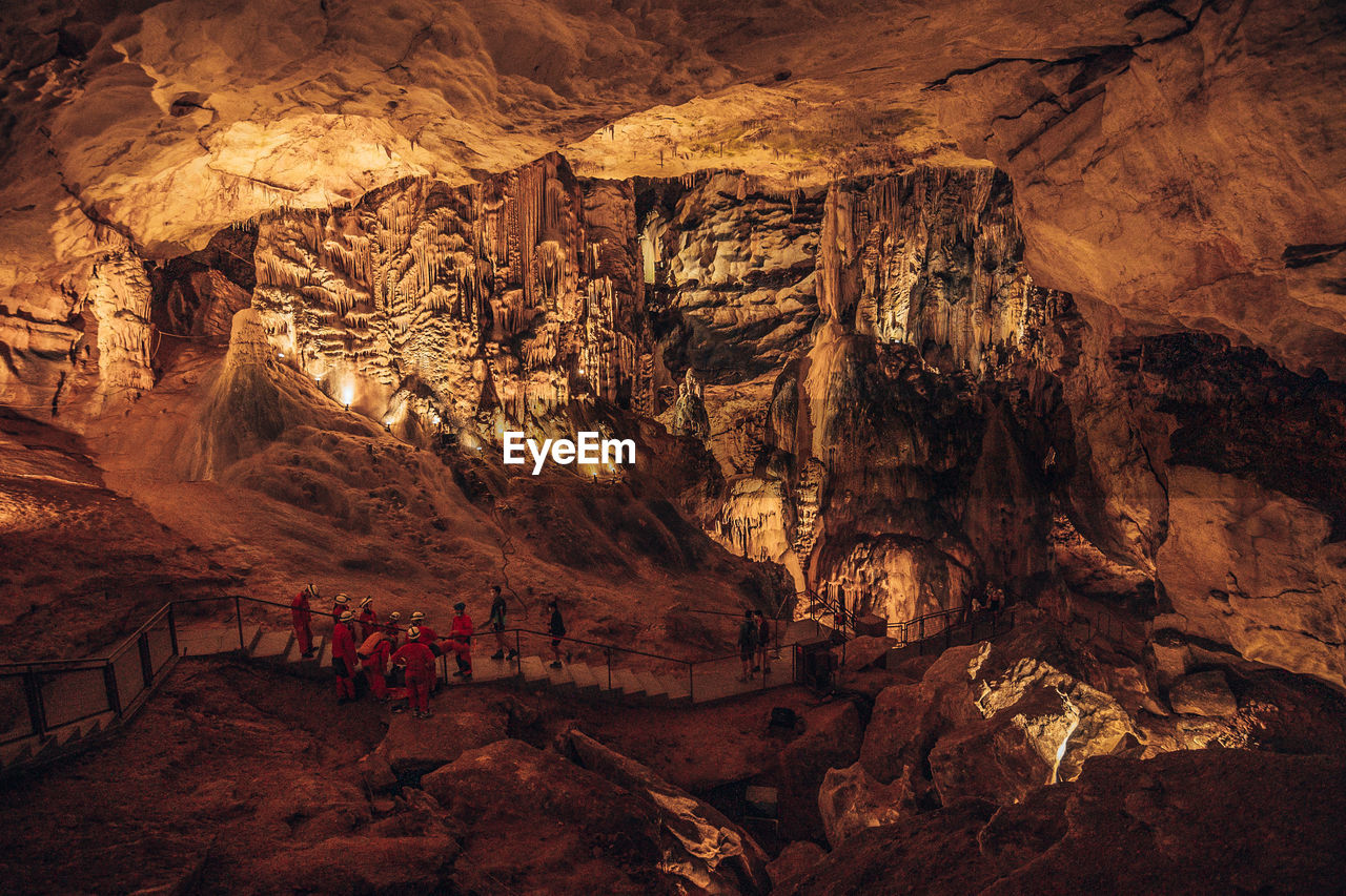 Rock formations in cave