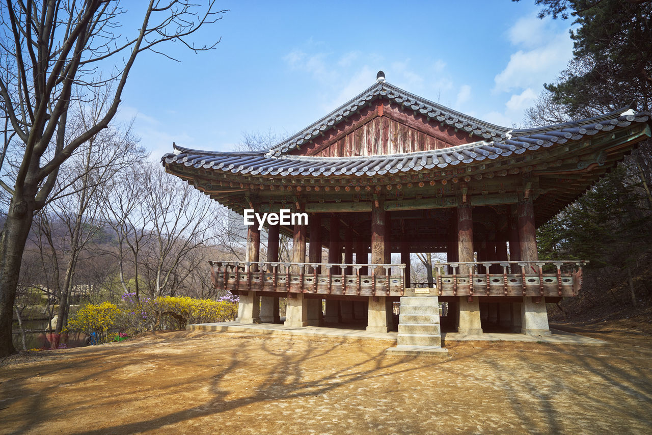 Low angle view of temple