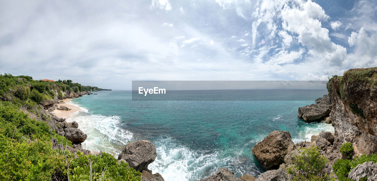 Panoramic view of sea against sky