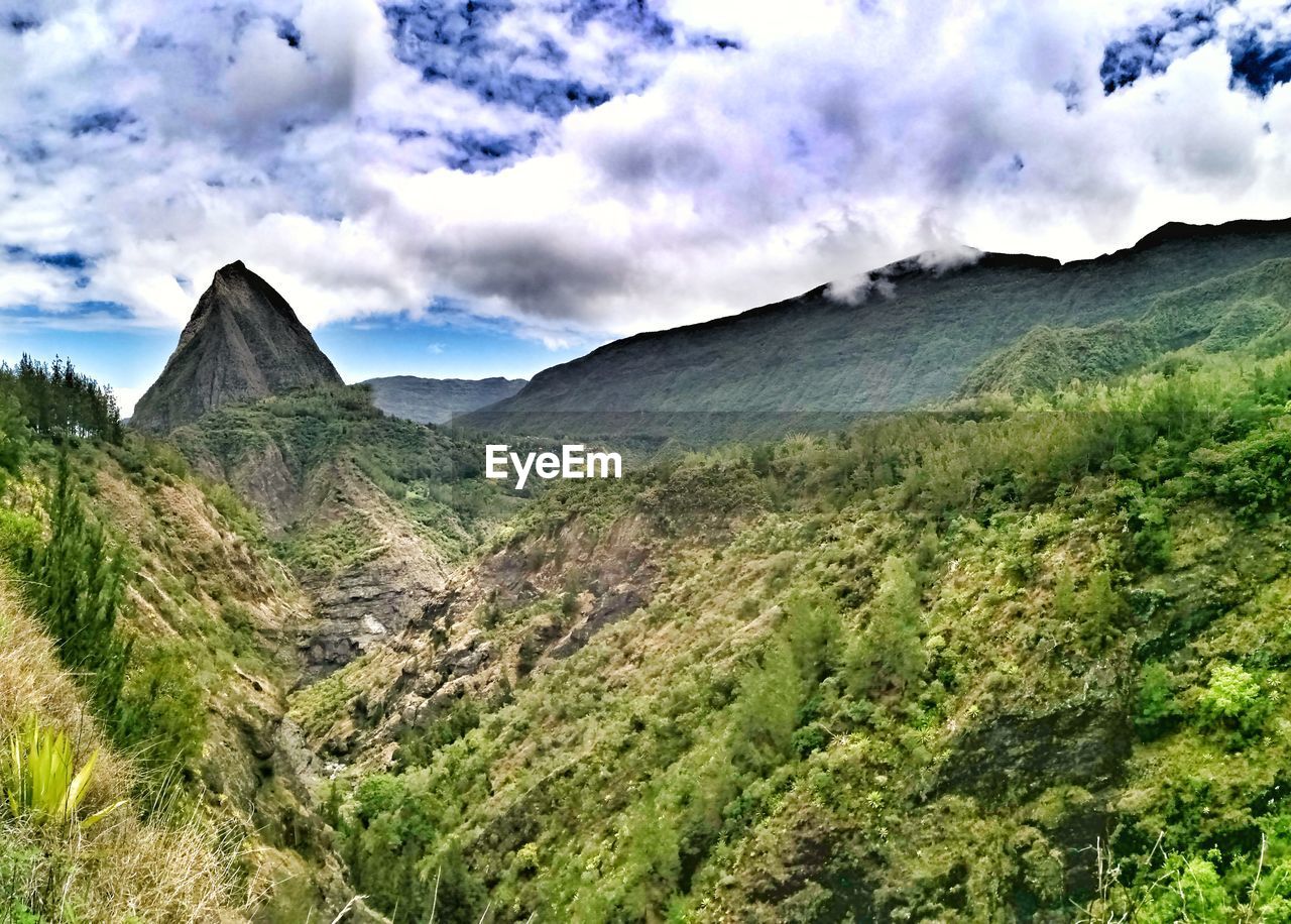 SCENIC VIEW OF LANDSCAPE AGAINST CLOUDY SKY