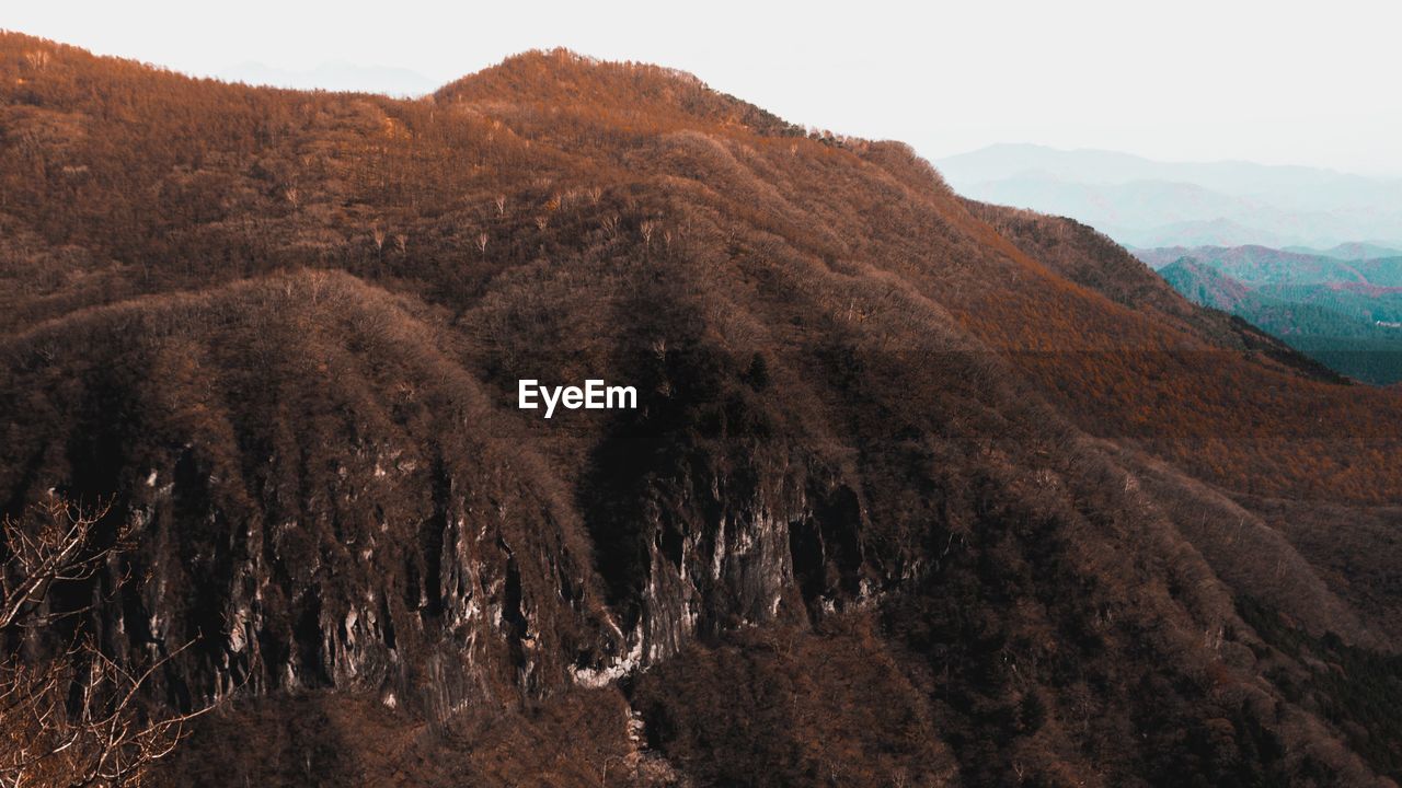 Panoramic view of mountains against sky