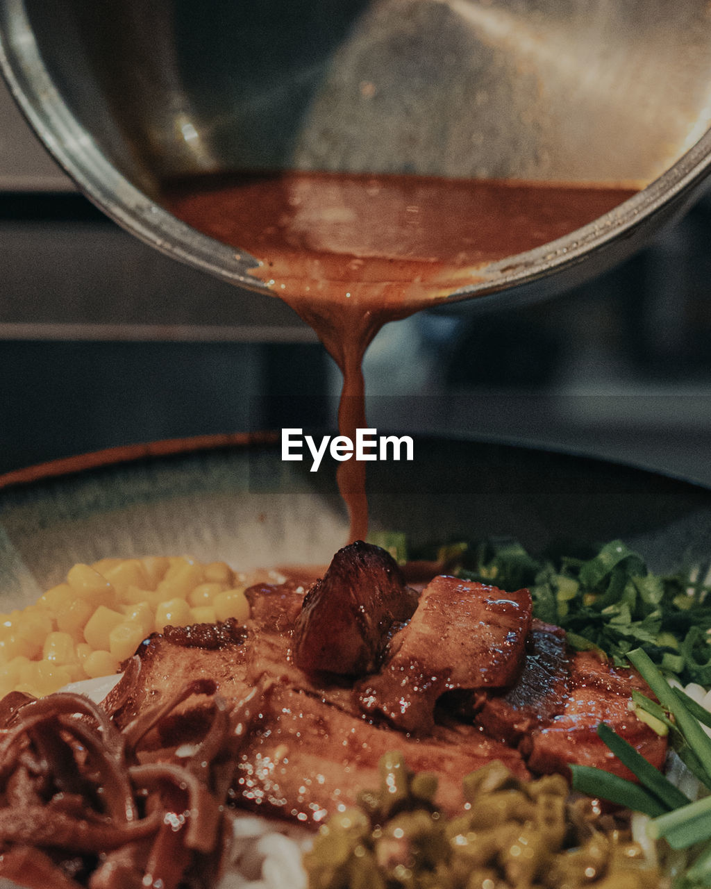 Close-up of meat in plate