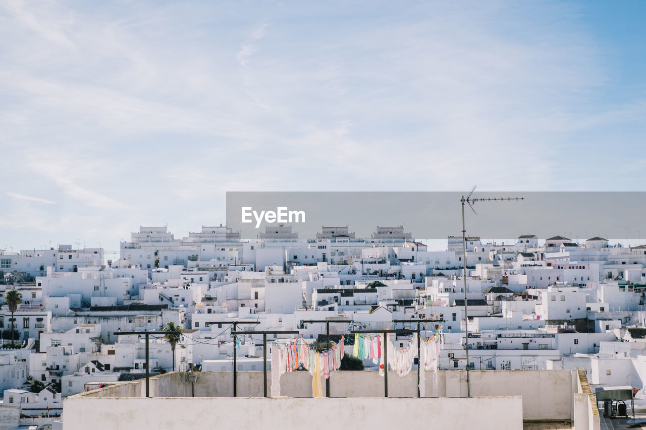 View of town against sky