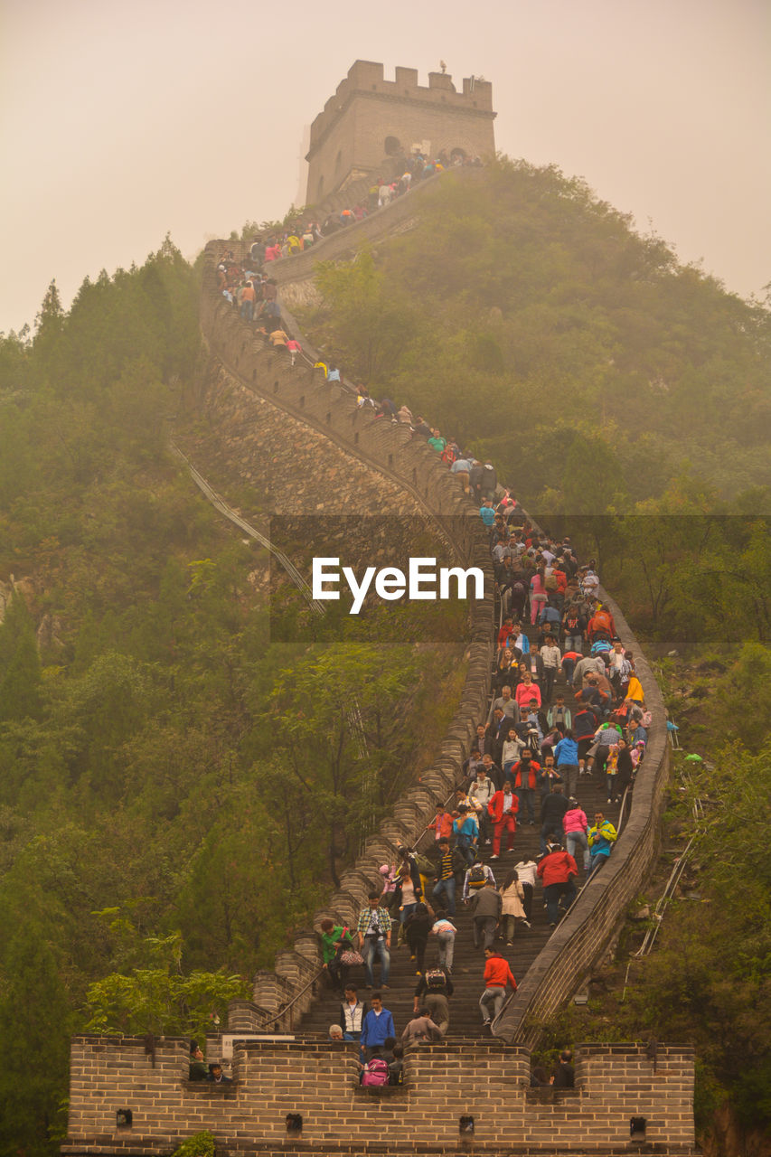 People on the great wall of china