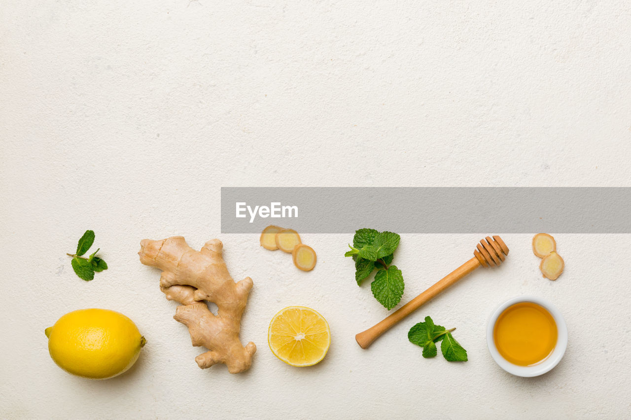 high angle view of food in plate on table