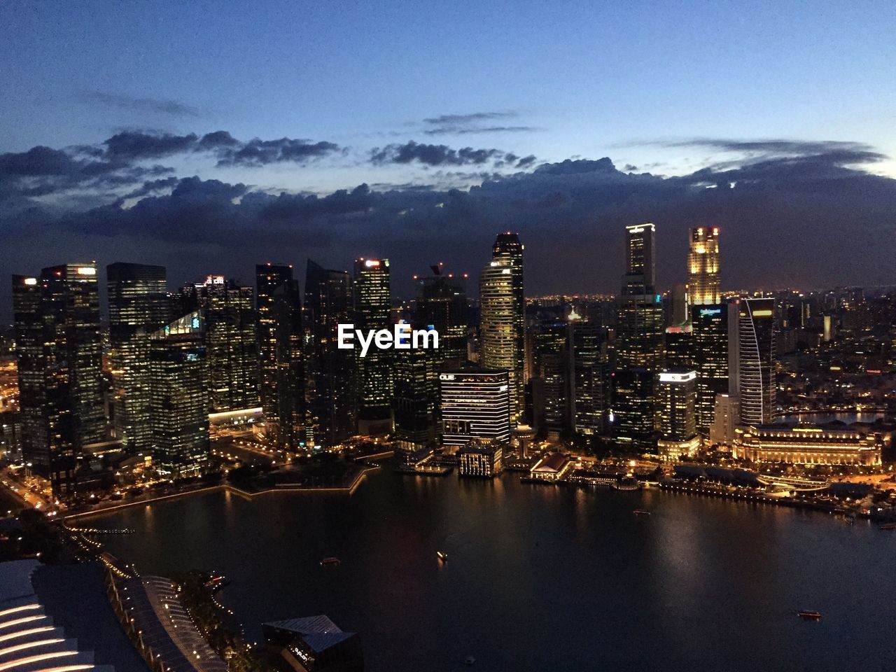 Singapore cityscape at night