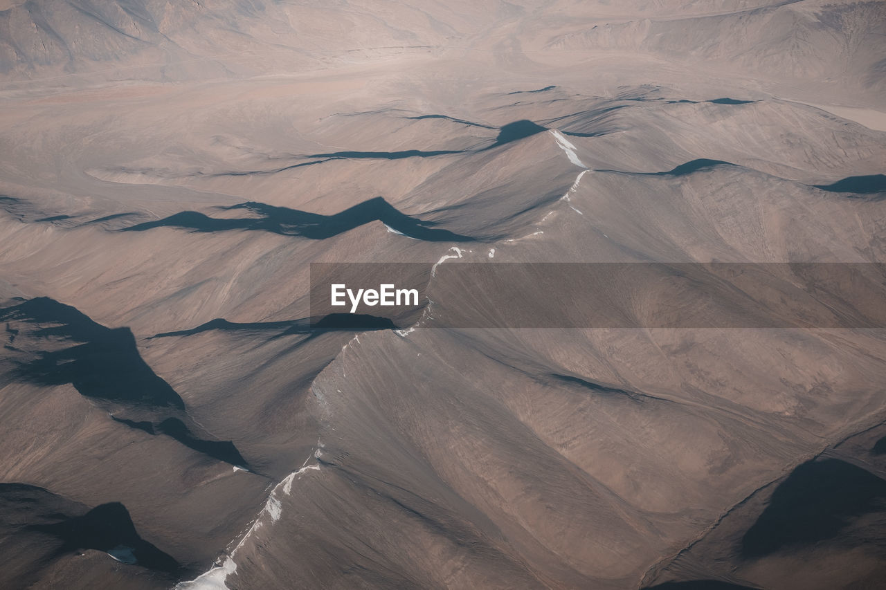 Aerial view of a desert