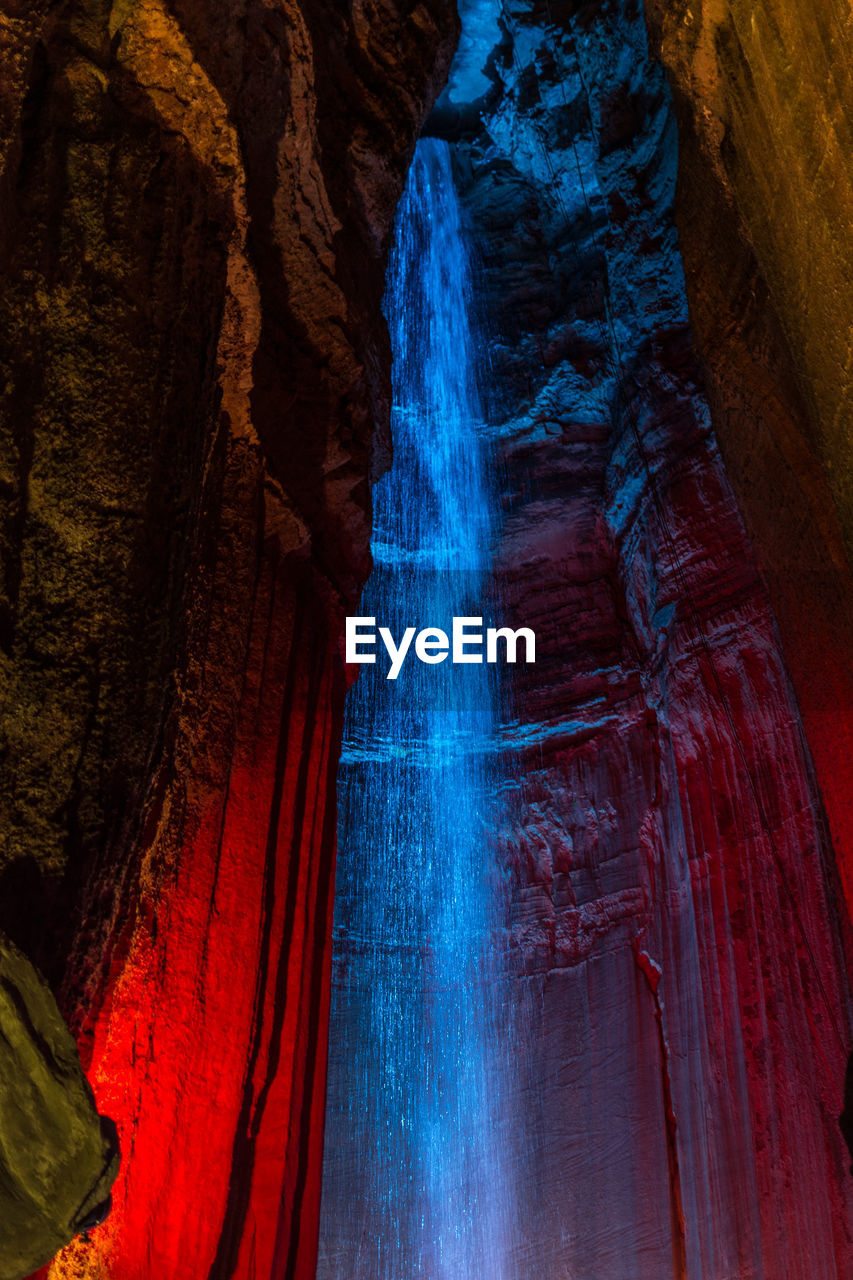 LOW ANGLE VIEW OF ROCK FORMATION