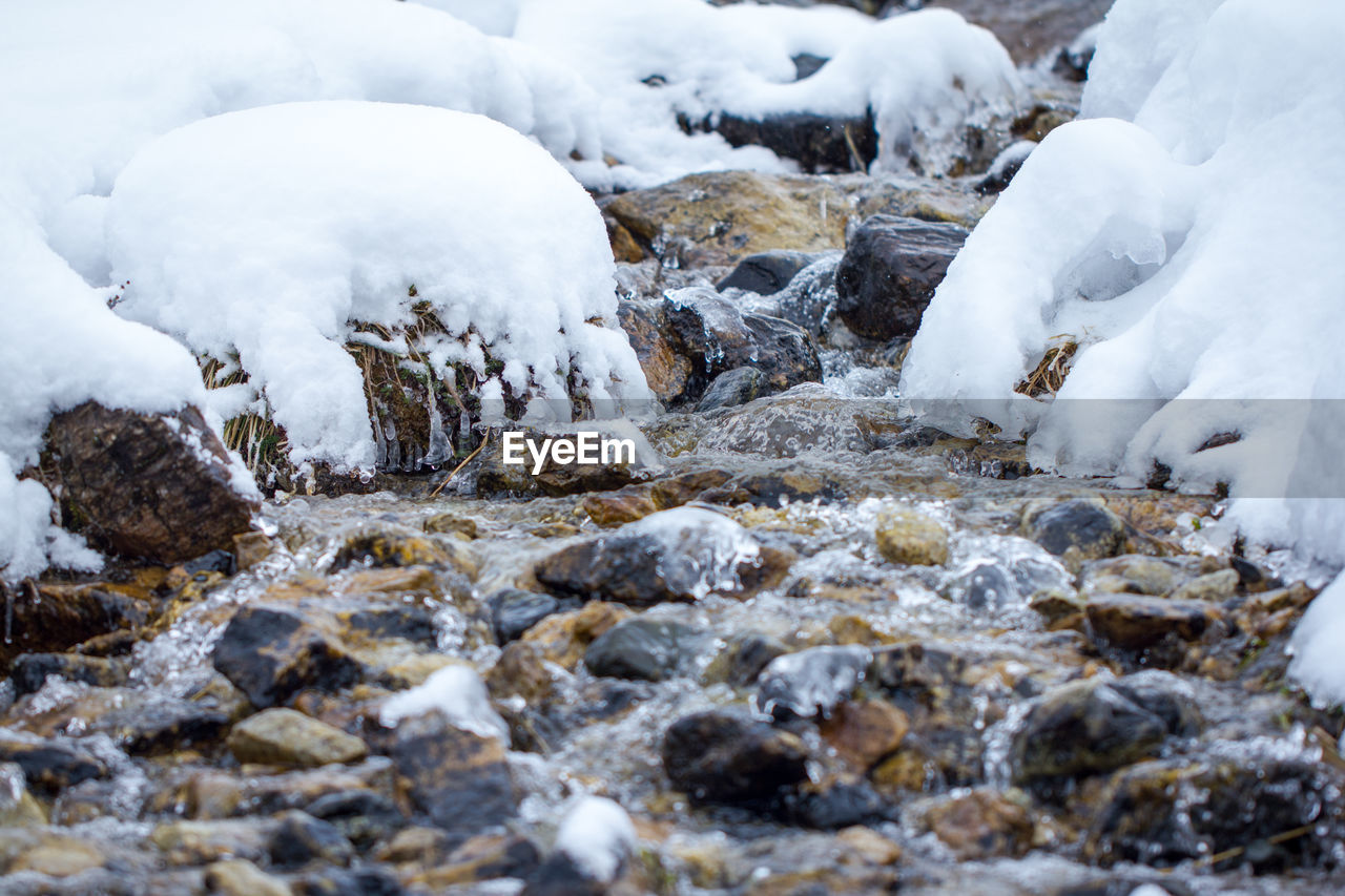 SNOW COVERED ROCKS