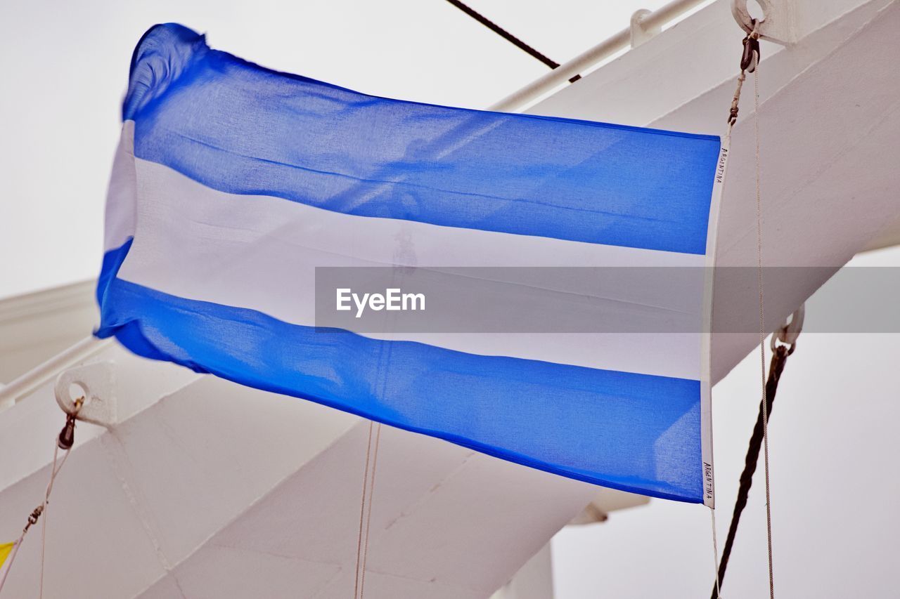 Low angle view of argentinian flag 