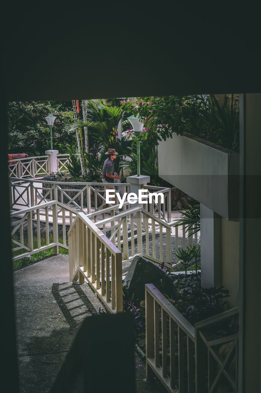 VIEW OF BALCONY AGAINST PLANTS
