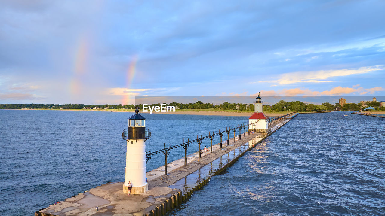 pier on sea against sky