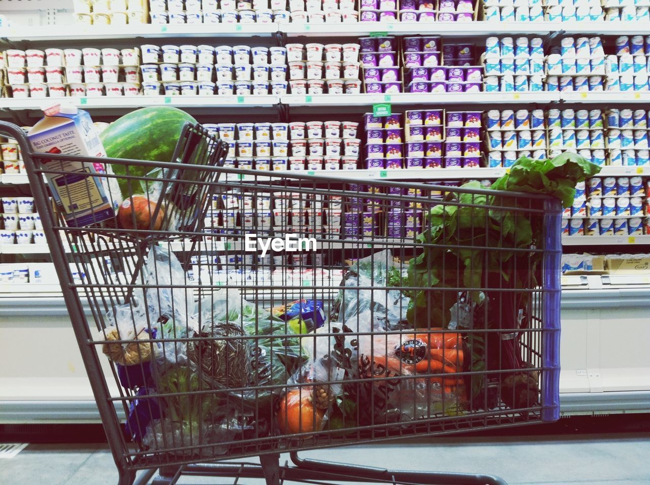 Close-up of shopping cart