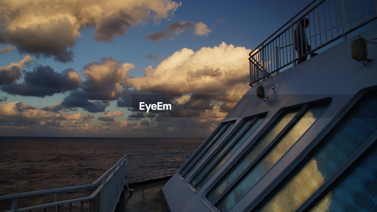 View of sea against cloudy sky