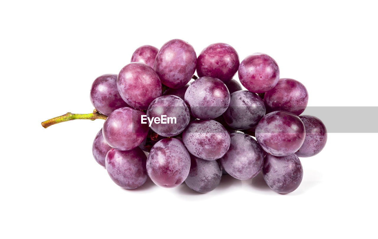 food and drink, food, healthy eating, freshness, produce, wellbeing, grape, fruit, studio shot, white background, cut out, purple, plant, no people, indoors, large group of objects, still life, close-up, bunch, raw food, organic, ripe, violet