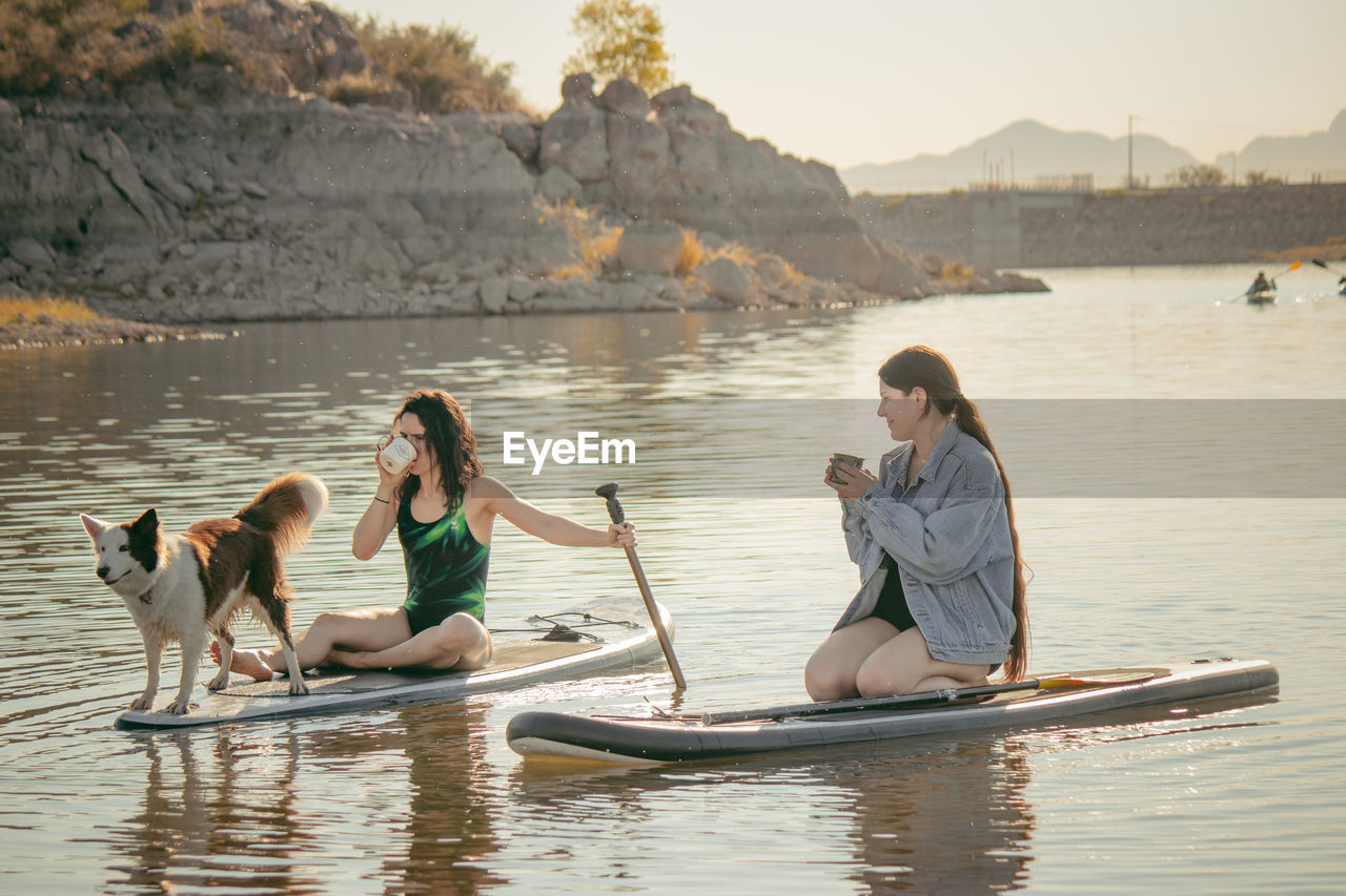 PEOPLE ON LAKE